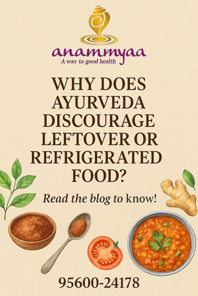 Ayurvedic lifestyle habits including eating fresh, warm meals daily