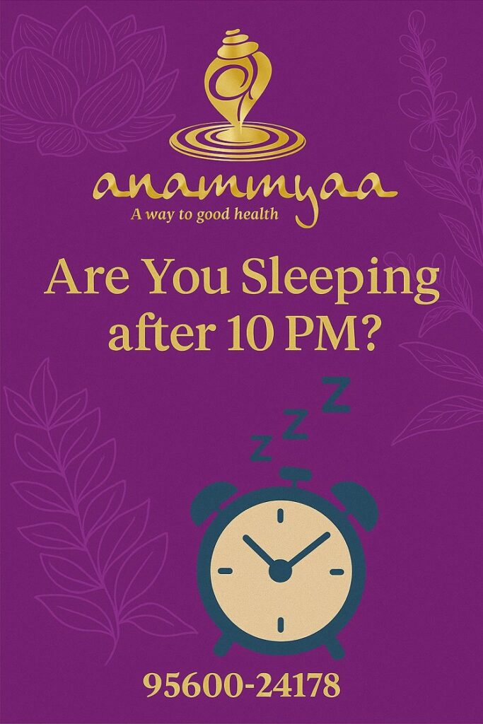 Ayurvedic clock showing Vata, Pitta, and Kapha sleep phases