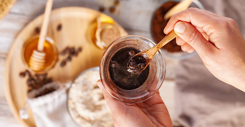 Ayurvedic natural face scrub for glowing skin